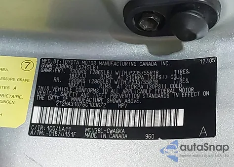 2006 Lexus Rx 330 from USA, damaged, VIN 2T2HA31U76C103672